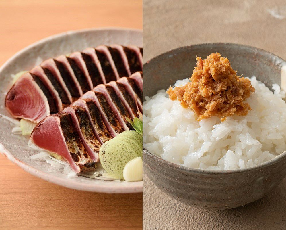 鰹のたたきとうまかつおセット | 土佐料理 司[つかさ]・祢保希[ねぼけ